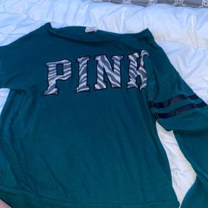 PINK- green shirt! With zebra stripes